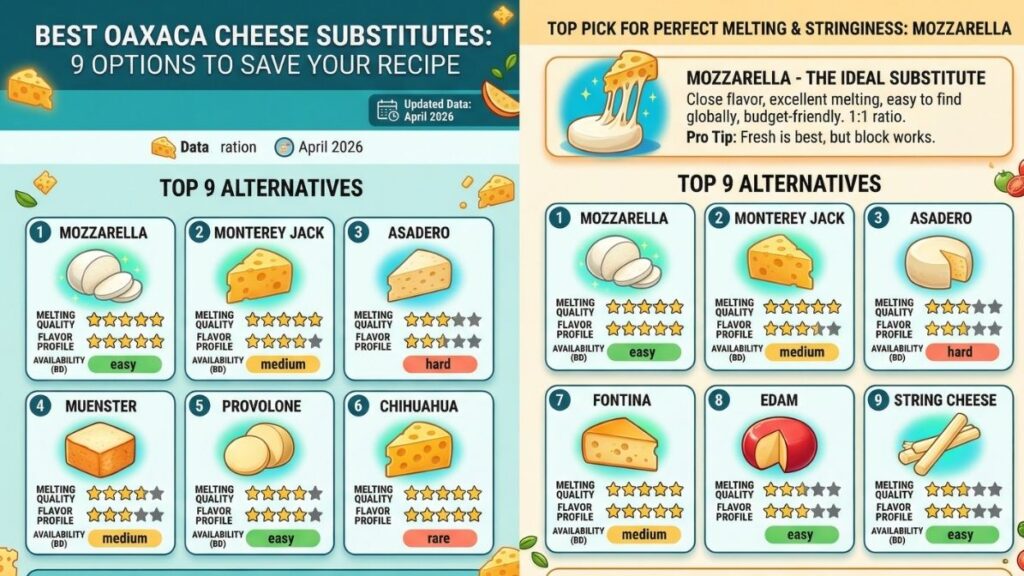 Best Oaxaca Cheese Substitutes 9 Options to Save Your Recipe